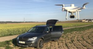 dji p4 multispectral nasazeni v poli skoda octavia scout